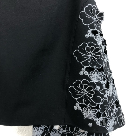 Tibi 3D Lace Embroidered Applique Asymmetrical Ski - Picture 6 of 6